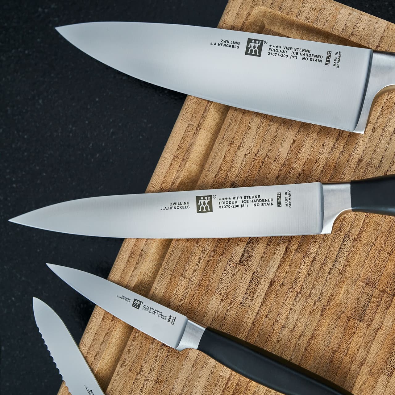 ZWILLING | VIER STERNE SharpBlock - Selbstschärfender Messerblock - 7-tlg - Braun