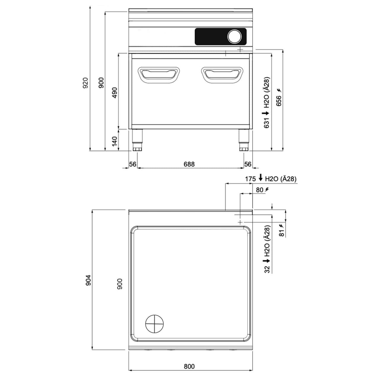 Elektro Multifunktionsbräter - 9,6 kW - 24 Liter - Bflex Digital