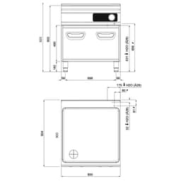 Elektro Multifunktionsbräter - 9,6 kW - 24 Liter - Bflex Digital