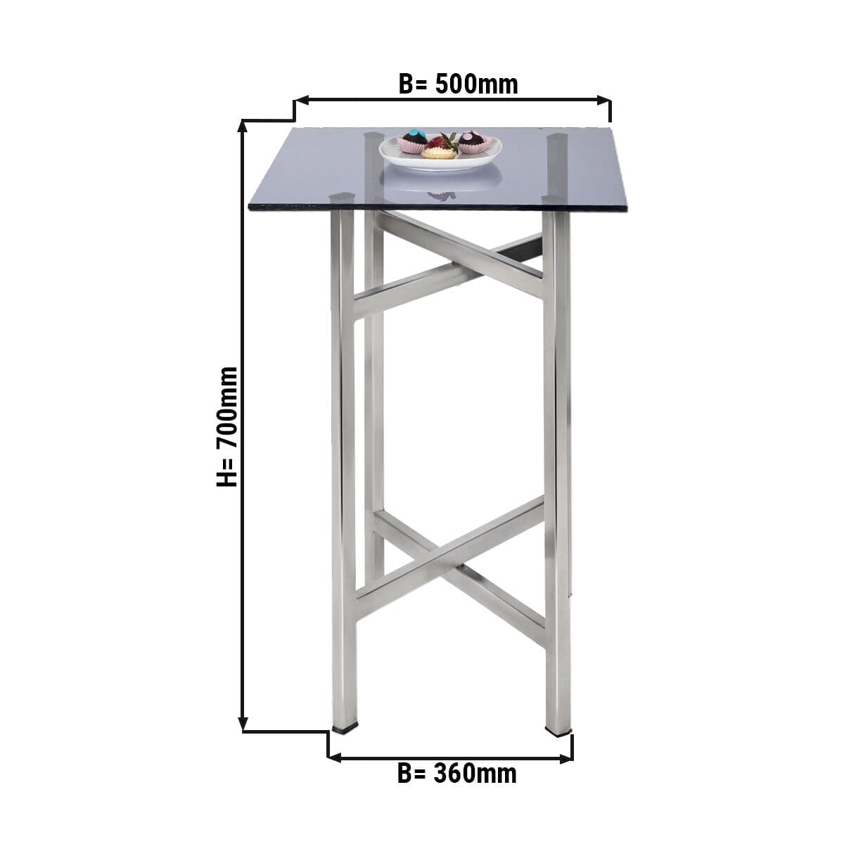 Beistell-/ Couchtisch - klappbar - 50 x 70 cm