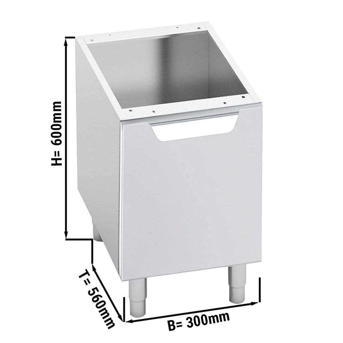 Unterbau - 300mm - 1 Tür - Anschlag Links