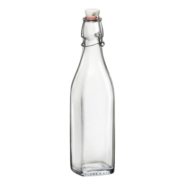 (6 Stück) Glasflasche Bormioli Rocco - DUBLIN - mit Bügelverschluss - 1 Liter