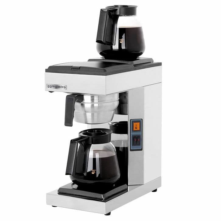 Filterkaffeemaschine - 1,8 Liter - 2,39 kW - mit 2 Wärmeplatten & Thermokinetik - inkl. 2 Glaskannen