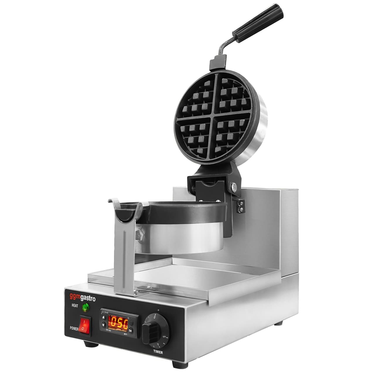 Waffeleisen - Einzeln - 1,3 kW - 180° Drehung - mit Temperaturanzeige