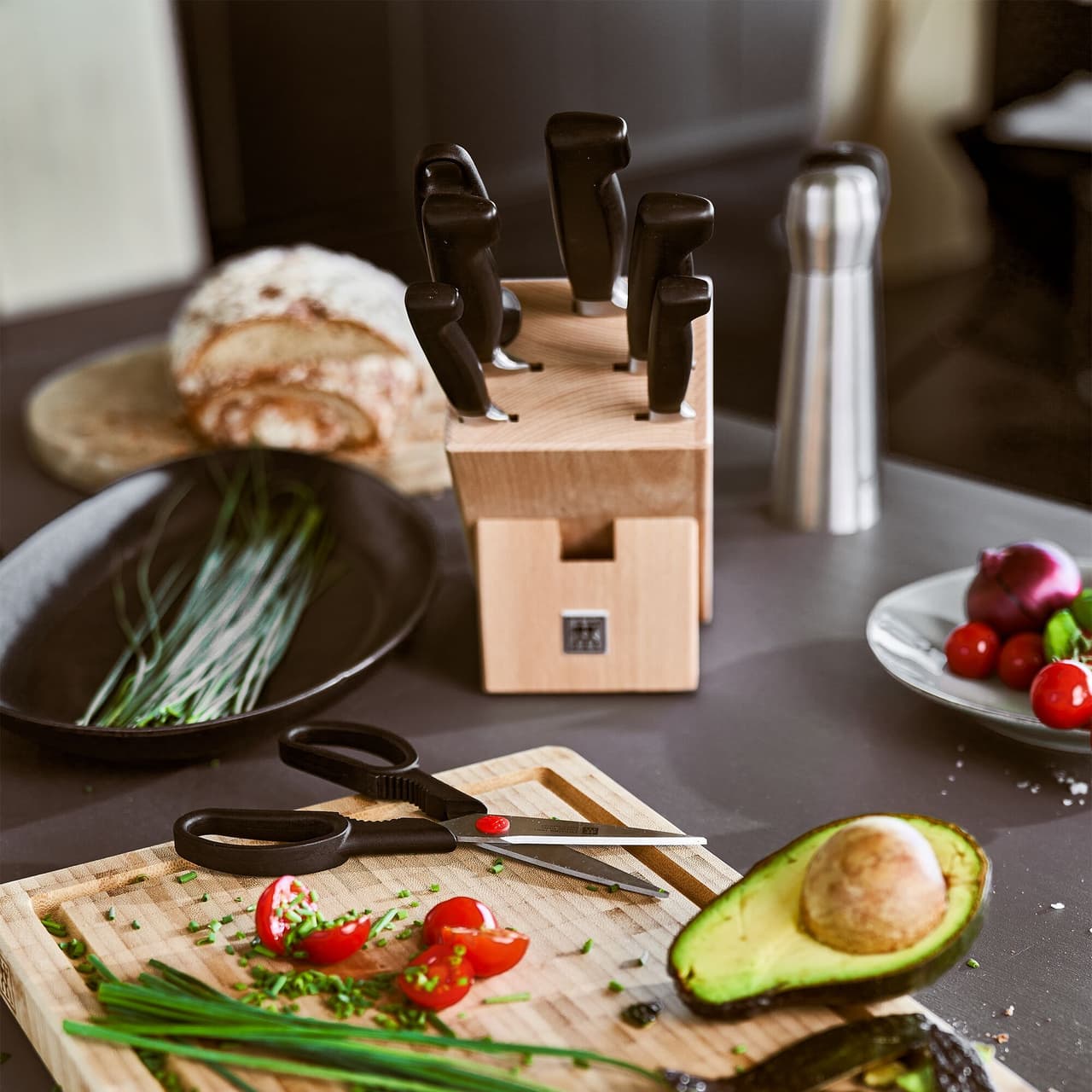 ZWILLING | VIER STERNE - Messerblockset - 8-tlg - Natur