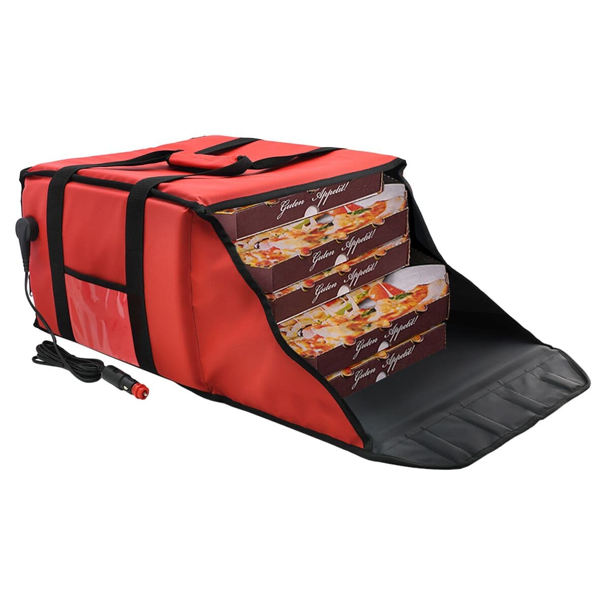 WarmBag/ Pizzabag PRO - Beheizte Liefertasche - für 4 Pizzakartons 35x35cm - Rot