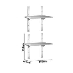 Wandborde PREMIUM - 600x400mm - mit 2 Etagen