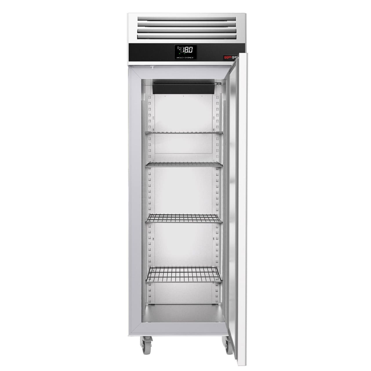 Kühlschrank Edelstahl PREMIUM - GN 2/1 - 700 Liter - mit 1 Tür & Rollen - Für UK