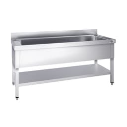 Topfspültisch Premium - 1600x600mm - mit Grundboden & 1 Becken