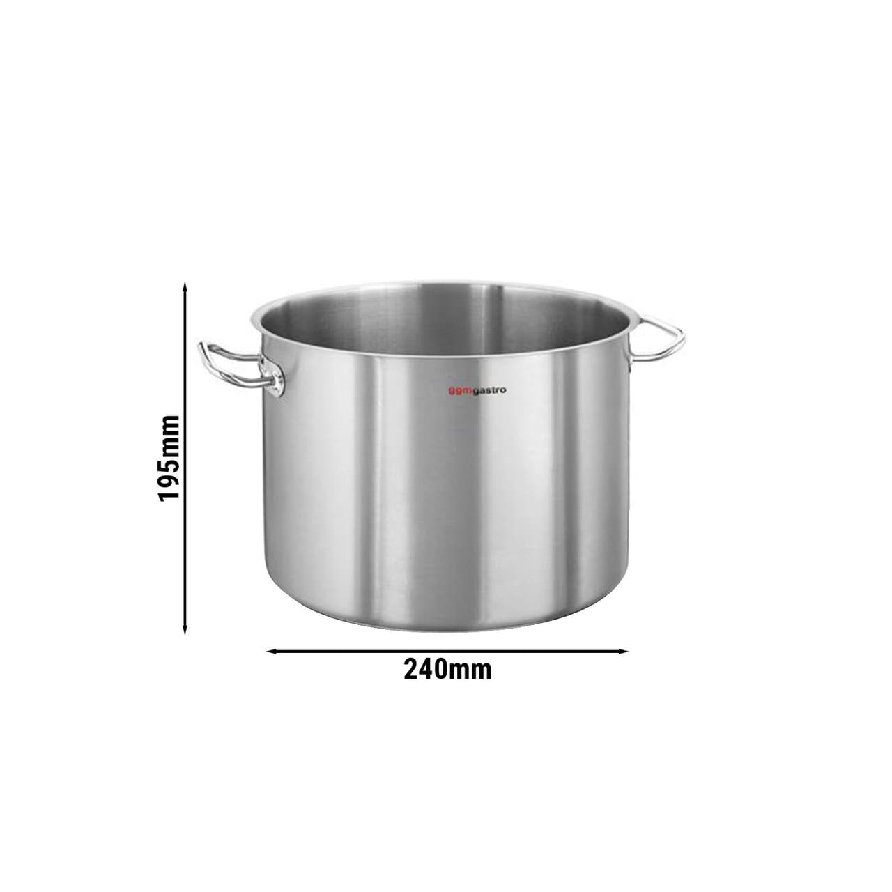 Suppentopf - Ø 240mm - Höhe: 195mm - Edelstahl