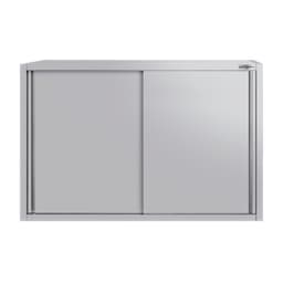 Edelstahl Wandhängeschrank ECO - 1400x400mm - mit Schiebetür 1000mm hoch