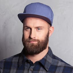 (5 Stück) KARLOWSKY | Flat Cap Jeans-Style - Vintage Blue