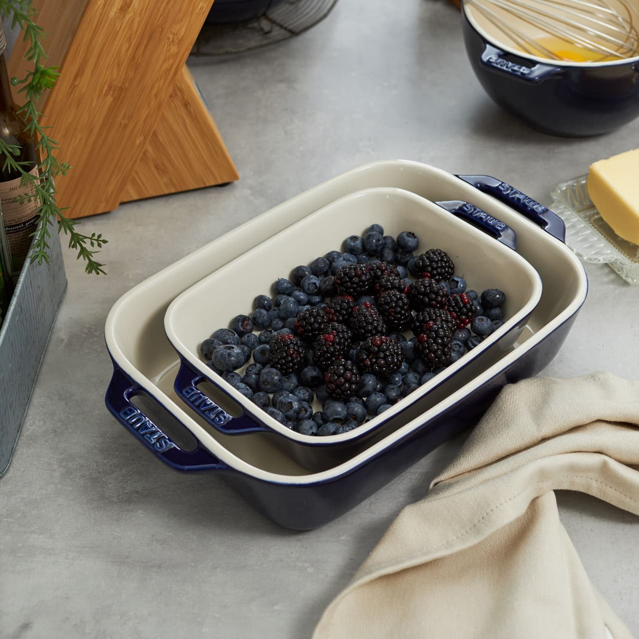 STAUB | CERAMIQUE - Auflaufform - 140x110mm - Keramik - Dunkelblau