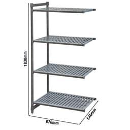 CAMBRO | Camshelving® - Basics Plus Anbauregal - 870mm - mit geschlitzten Regalböden