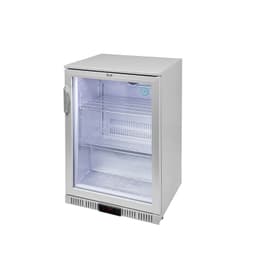 GASTRO-COOL | Barkühlschrank - 600mm - 128 Liter - mit 1 Glasflügeltür - Silber