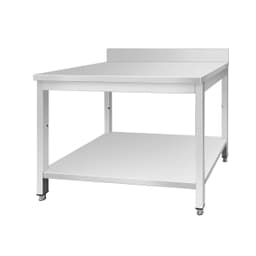 Edelstahl Arbeitstisch ECO - 1200x700mm - mit Grundboden & Aufkantung