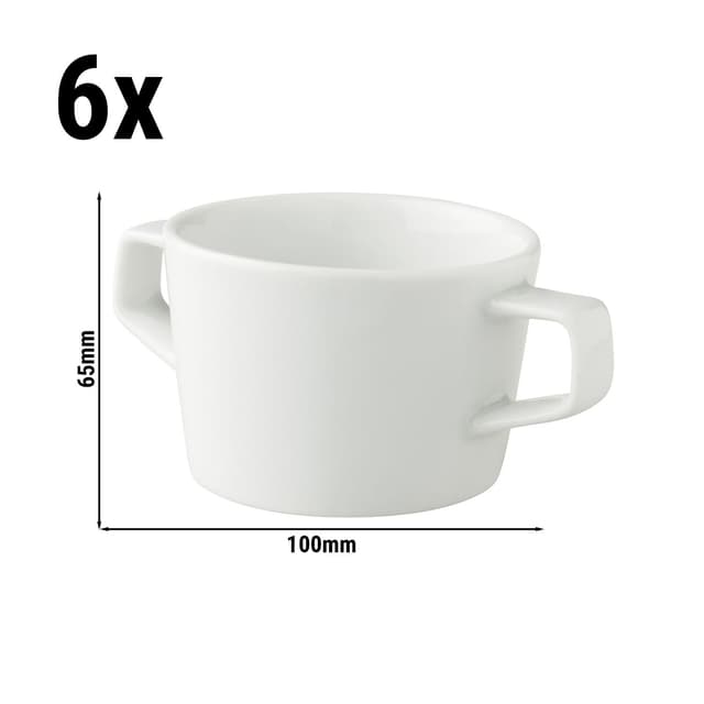 (6 Stück) WHITE DELIGHT - Suppentasse - Ø 100mm - 300ml - Weiß