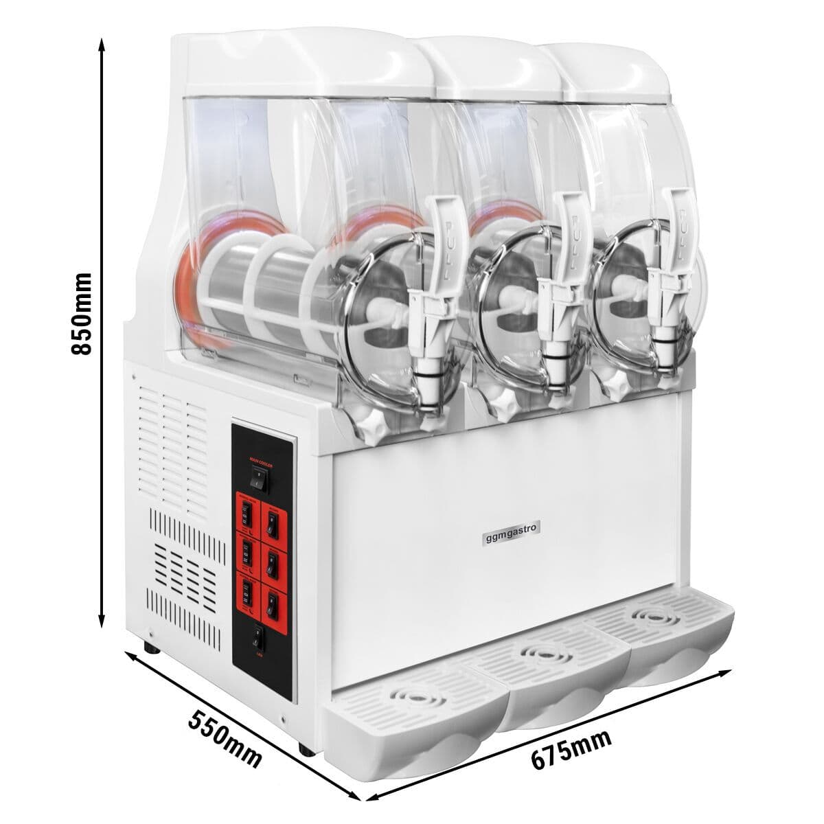 Slush-Maschine - 3x 10 Liter - 950 Watt - Weiß