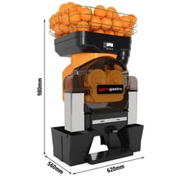 Elektrische Orangenpresse - Orange - Push & Juice-Taste - Automatische Fruchtzufuhr