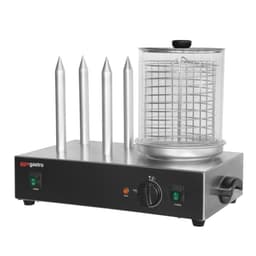 Hot Dog Steamer / Würstchenwärmer - 1,1 kW - mit 4 Heizdornen für Brötchen