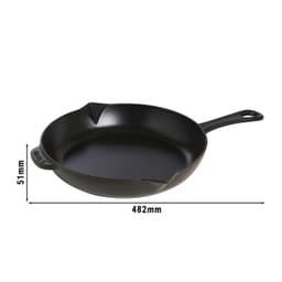 STAUB | PANS - Bratpfanne mit Ausgießnase - Ø 260mm - Gusseisen - Schwarz