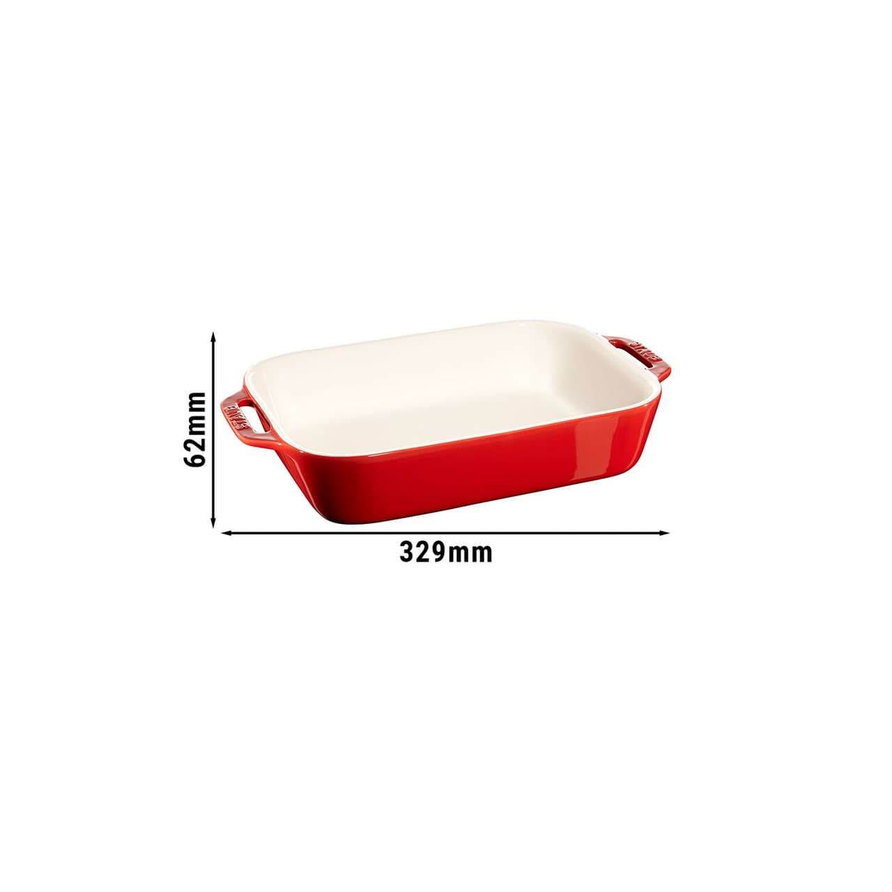 STAUB | CERAMIQUE - Auflaufform - 270x200mm - Keramik - Kirsch-Rot