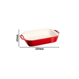 STAUB | CERAMIQUE - Auflaufform - 270x200mm - Keramik - Kirsch-Rot