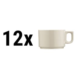 (12 Stück) PERA Creme - Kaffee-/ Teetasse - 250 cc