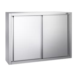 Edelstahl Wandhängeschrank PREMIUM - 1000x400mm - mit Schiebetür - 1000mm hoch