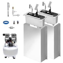 (2 Stück) Portioniererdusche mit integrierter Wasser-Stopp-Automatik und Wasser-Rückfluss-Verhinderer