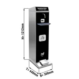 Edelstahl Desinfektionsstation - mit Auffangschale & Fußbedienung