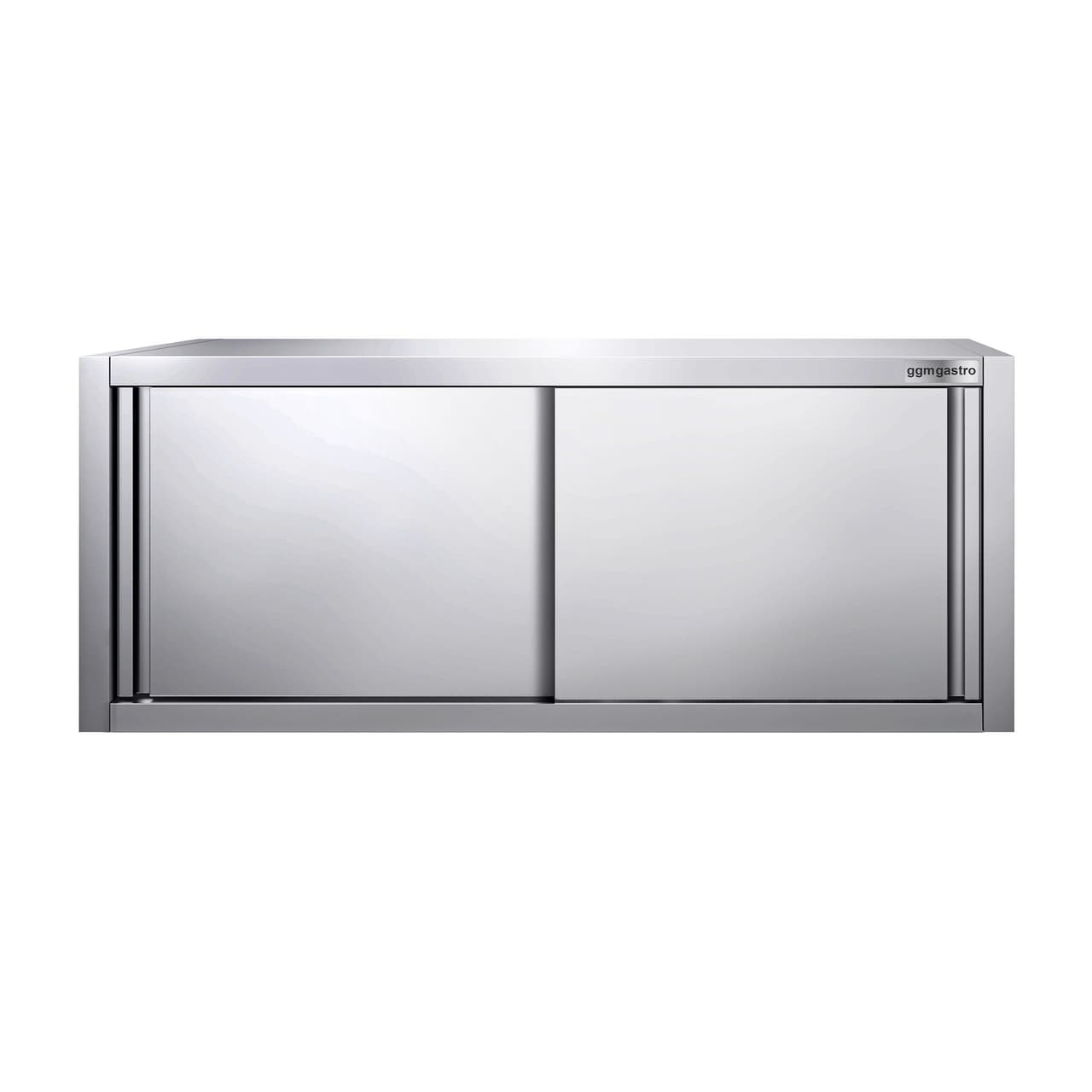 Edelstahl Wandhängeschrank PREMIUM - 1600x400mm - mit Schiebetür - 650mm hoch