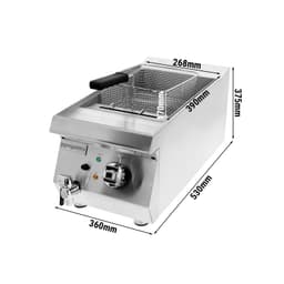 Fritteuse - 13 Liter - 4,5 kW - mit Ablasshahn