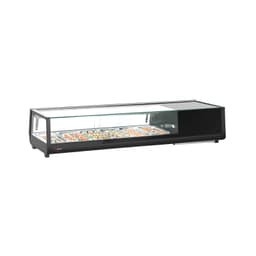 Sushi-Kühlvitrine - 6x 1/3 GN - Schwarz