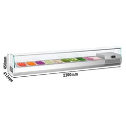 Kühlaufsatzvitrine Premium PLUS - 2300x413mm - 10x GN 1/3