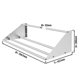 Wandbord für Spülkörbe - 1060mm - 1 Ablage