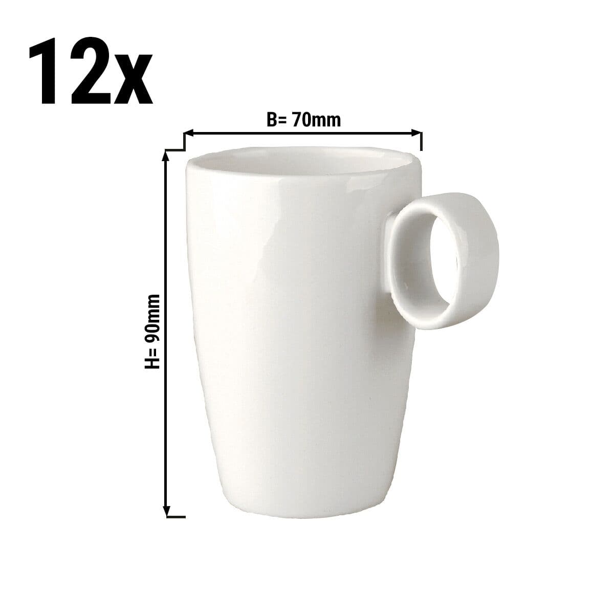 (12 Stück) LUX - Kaffeetasse Maastricht - 21 cl - Elfenbein