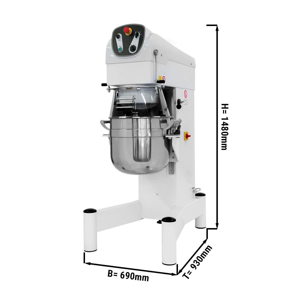 Planetenrührmaschine - 40 Liter - 1,5 kW - inkl. 3 Rühraufsätze