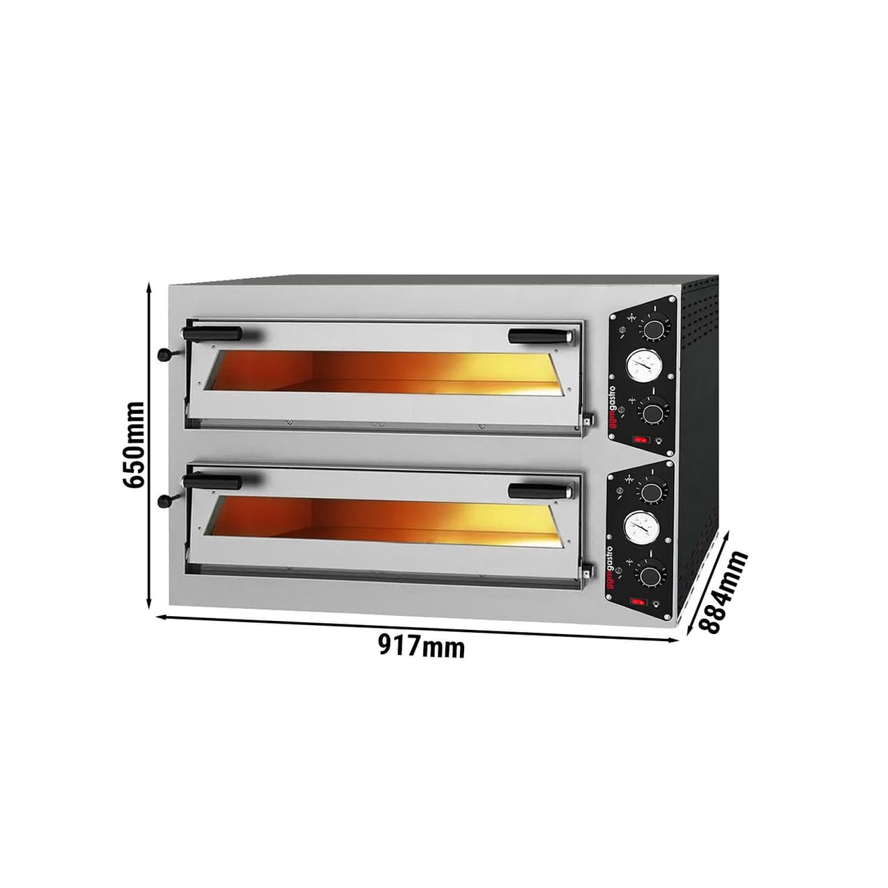 Elektro Pizzaofen - 4+4x 30cm - Manuell