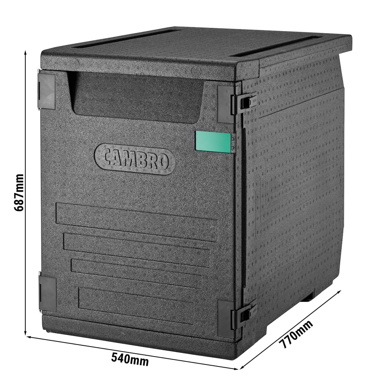 CAMBRO | CAM GOBOX® - Frontloader - EN 60x40 - mit 9 Auflageschienen - Schwarz