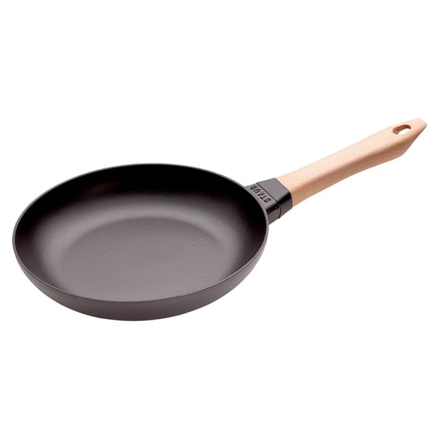 STAUB | PANS - Bratpfanne mit Holzgriff - Ø 240mm - Gusseisen - Schwarz