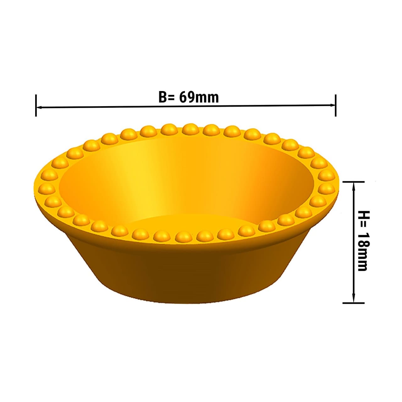 Platten für Tartlet Maschine TMNP - Tartlet-Form: Rund - Ø 69mm