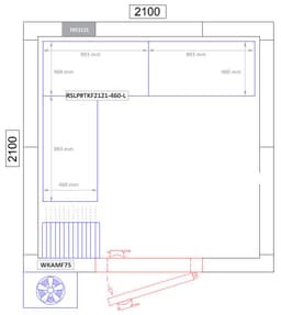 Regalset Aluminium (Eloxiert) - L-Form links - Bautiefe: 460mm