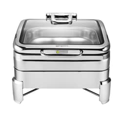 Edelstahl Chafing Dish - 5,5 Liter - GN 2/3 - mit Soft-Close-Glasdeckel