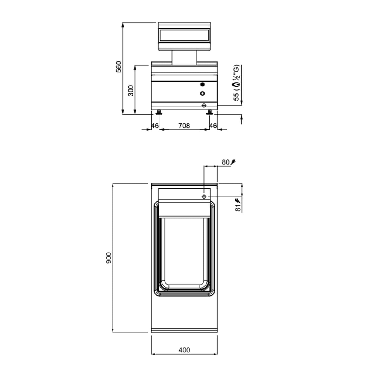 Pommeswärmer - 1,1 kW - 1x GN 1/1