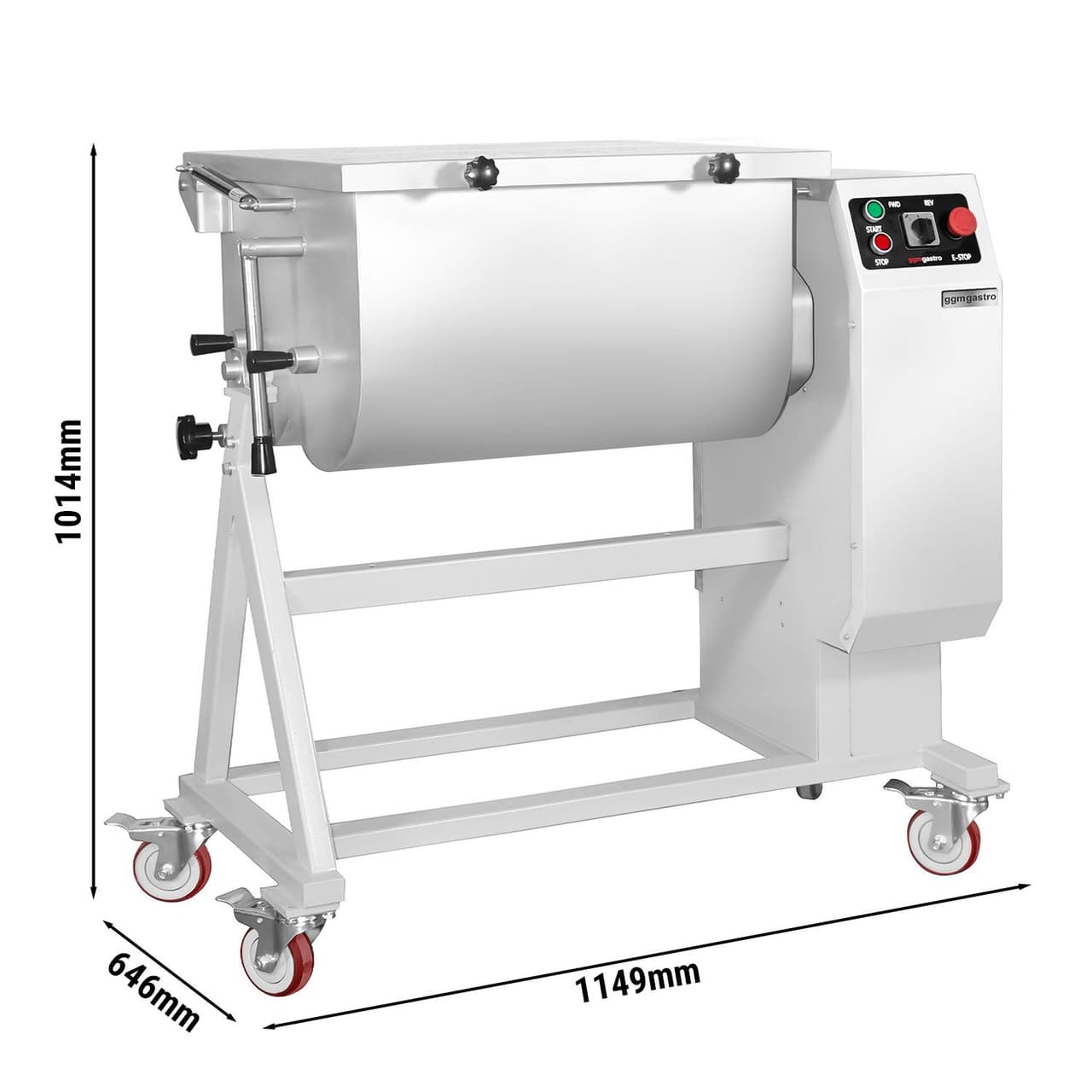 Elektrischer Fleischmischer - 100 Liter - 78 kg - 2,2 kW