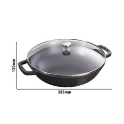 STAUB | SPECIALITIES - Wok mit Glasdeckel - Ø 300mm - Gusseisen - Schwarz