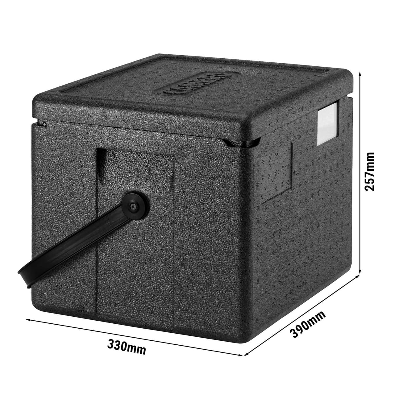 CAMBRO | CAM GOBOX® -  Halber Toploader - GN 1/1 - mit Tragegurt in Schwarz