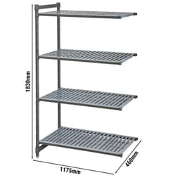 CAMBRO | Camshelving® - Basics Plus Anbauregal - 1175mm - mit geschlitzten Regalböden