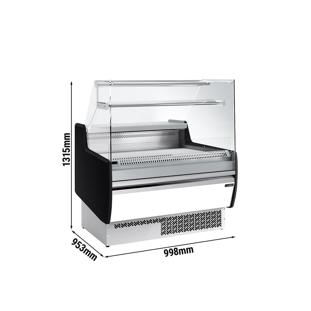 Kühltheke - 990mm - 1 Ablage - Frontblende Weiß